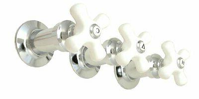 shower trim kit porcelain handles and metal